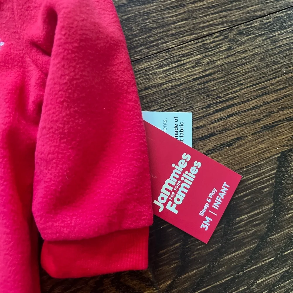 Baby's First Christmas Red Onesie - Picture 2 of 3